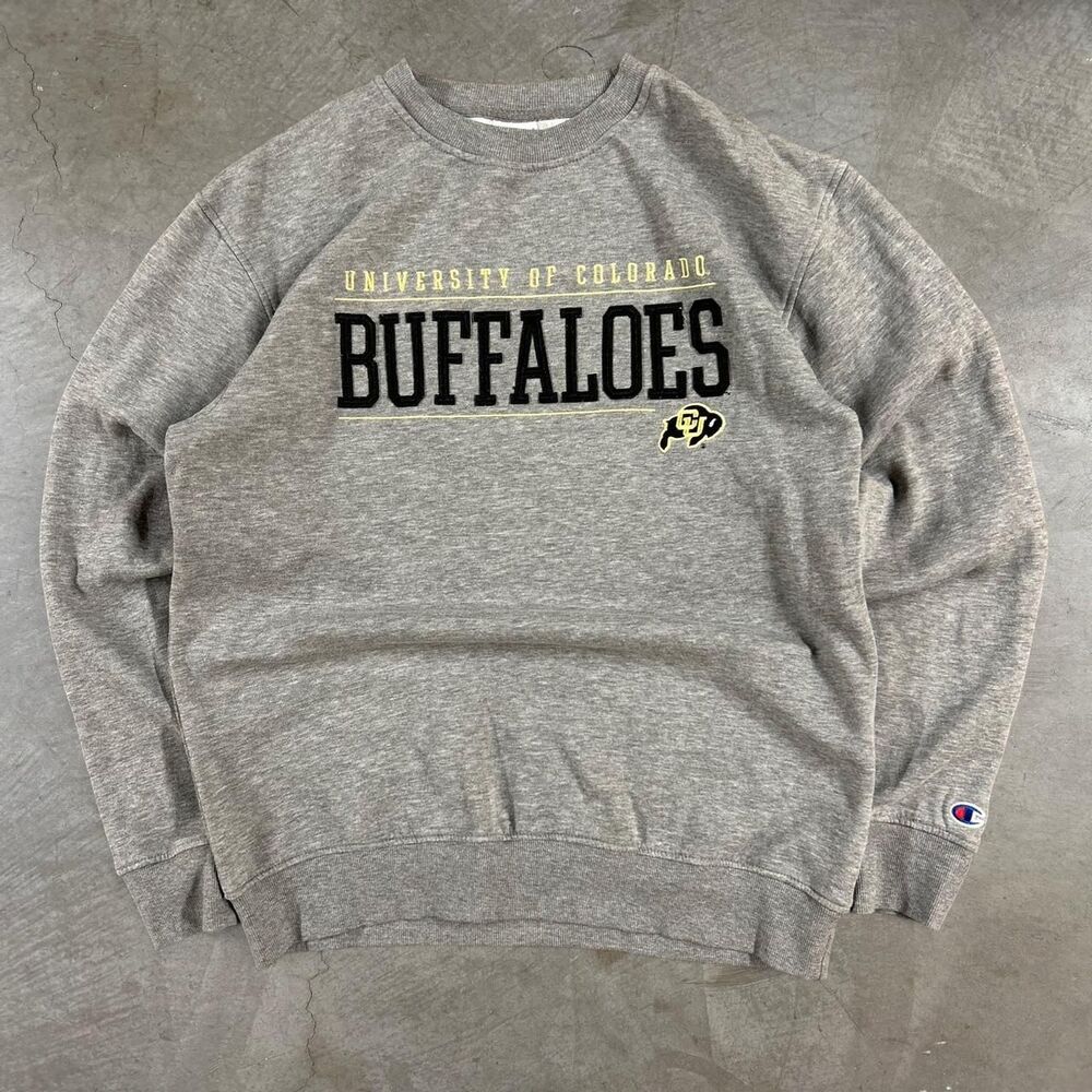 Y2K Champion University of Colorado Buffaloes gray crewneck sweatshirt